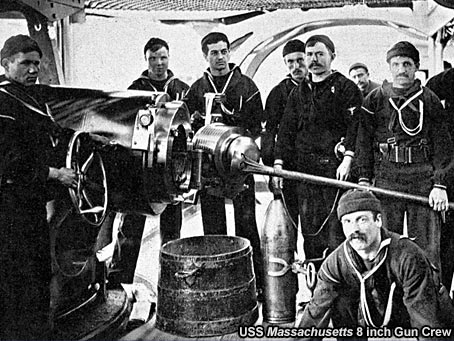 USS Massachusetts 8 inch Gun Crew