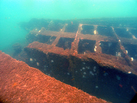 Wreckage of USS Massachusetts