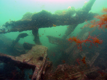 Wreckage of USS Massachusetts