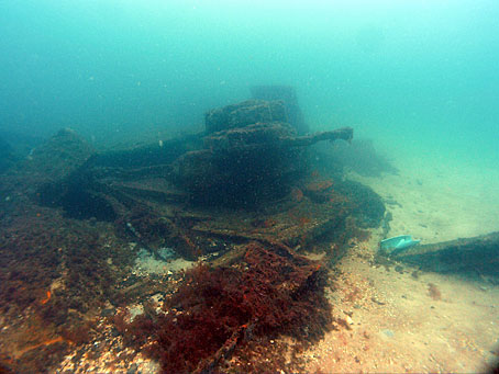 Wreckage of USS Massachusetts