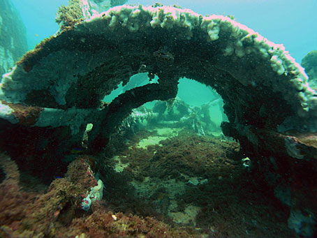 Wreckage of USS Massachusetts