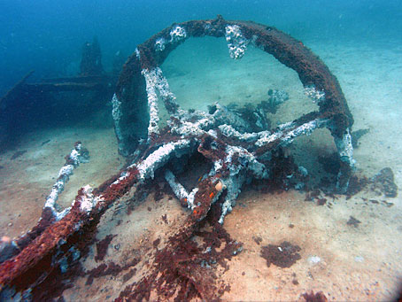 Wreckage of USS Massachusetts