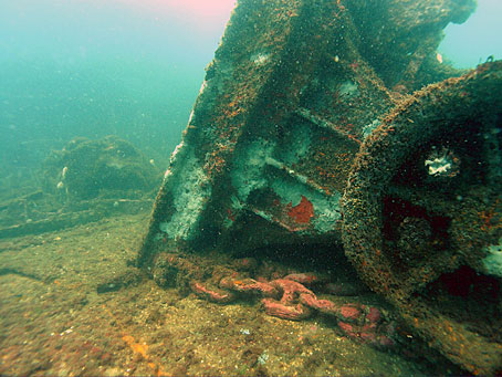 Wreckage of USS Massachusetts