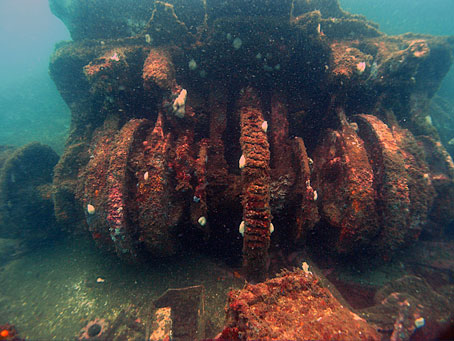 Wreckage of USS Massachusetts