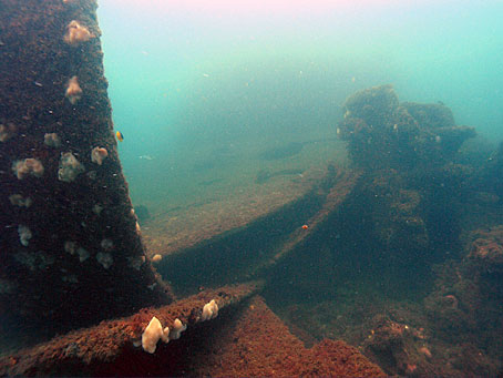 Wreckage of USS Massachusetts