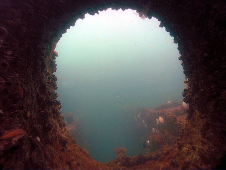 Wreckage of USS Massachusetts